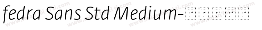 fedra Sans Std Medium字体转换